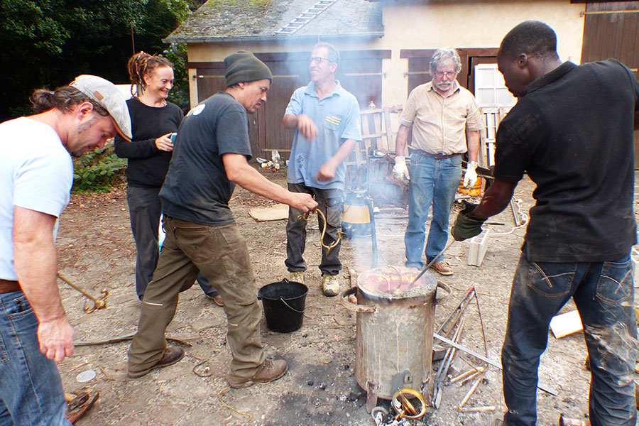 Le four en construction